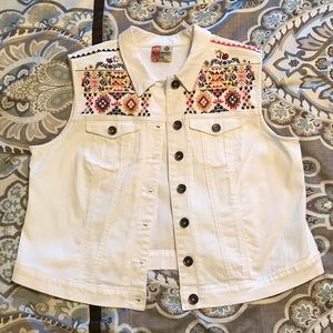Women's Ruff Hewn PXL Arctic White Denim Vest